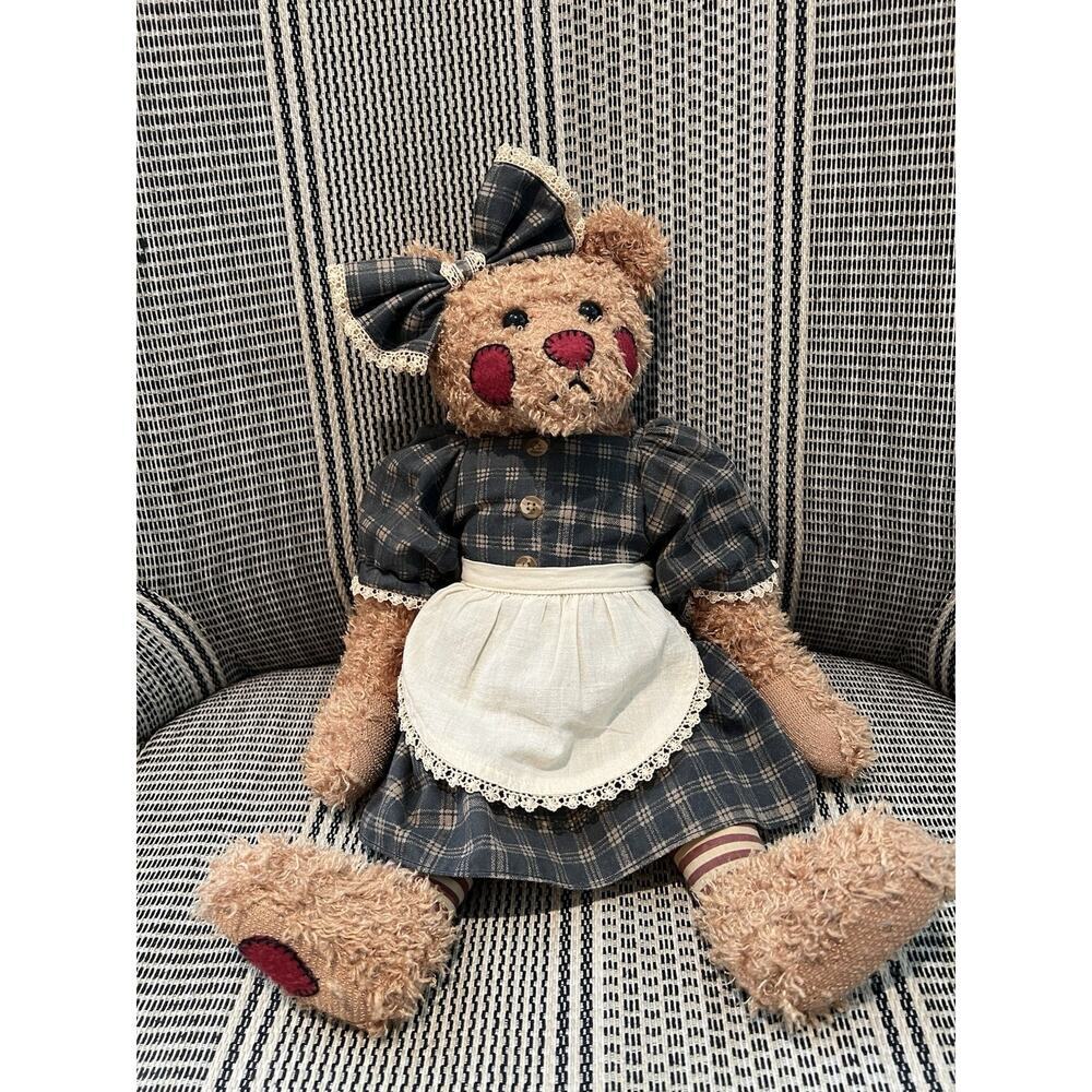 VTG Ashton Drake MUFFIN Antique Country Teddy Bear Plush by Donna Bobby Signed‎